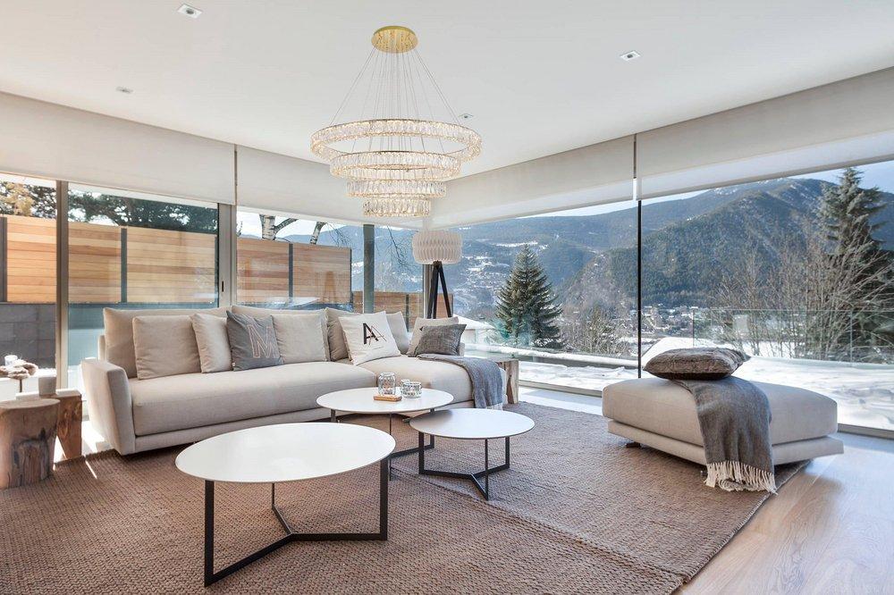 Elegant Lighting Gold 142 x 41-7/10 in. 160W 4-Tier 4-Light Integrated Contemporary Chandelier 