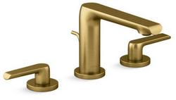 Two Handle Widespread Bathroom Sink Faucet in Vibrant&reg; Brushed Moderne Brass