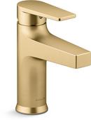 KOHLER Vibrant Brushed Moderne Brass Single Handle Monoblock Bathroom Sink Faucet Lever Handle 