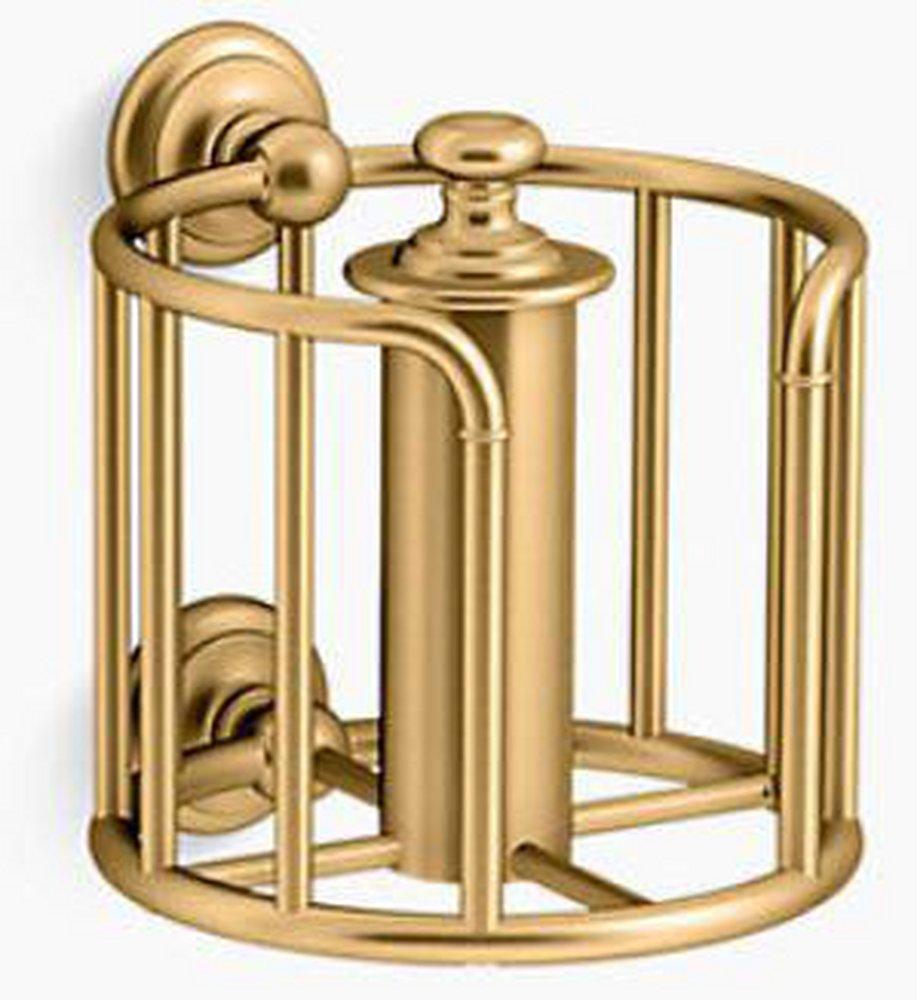 KOHLER Vibrant&reg; Brushed Moderne Brass Wall Toilet Tissue Holder 