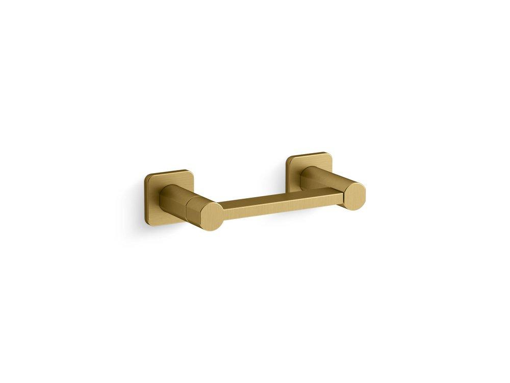 KOHLER Vibrant&reg; Brushed Moderne Brass Wall Toilet Tissue Holder 