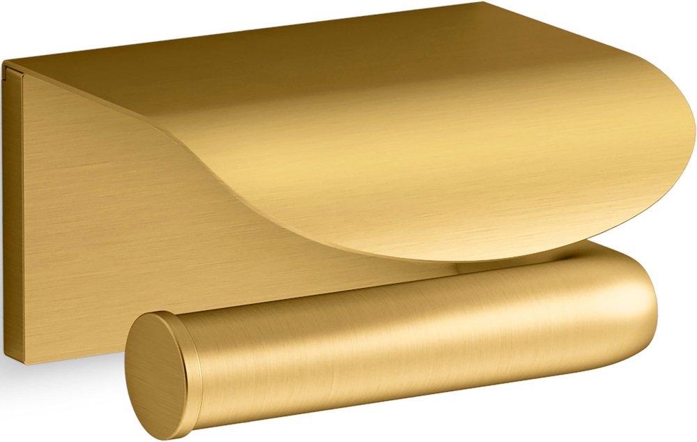 KOHLER Vibrant&reg; Brushed Moderne Brass Wall Toilet Tissue Holder 