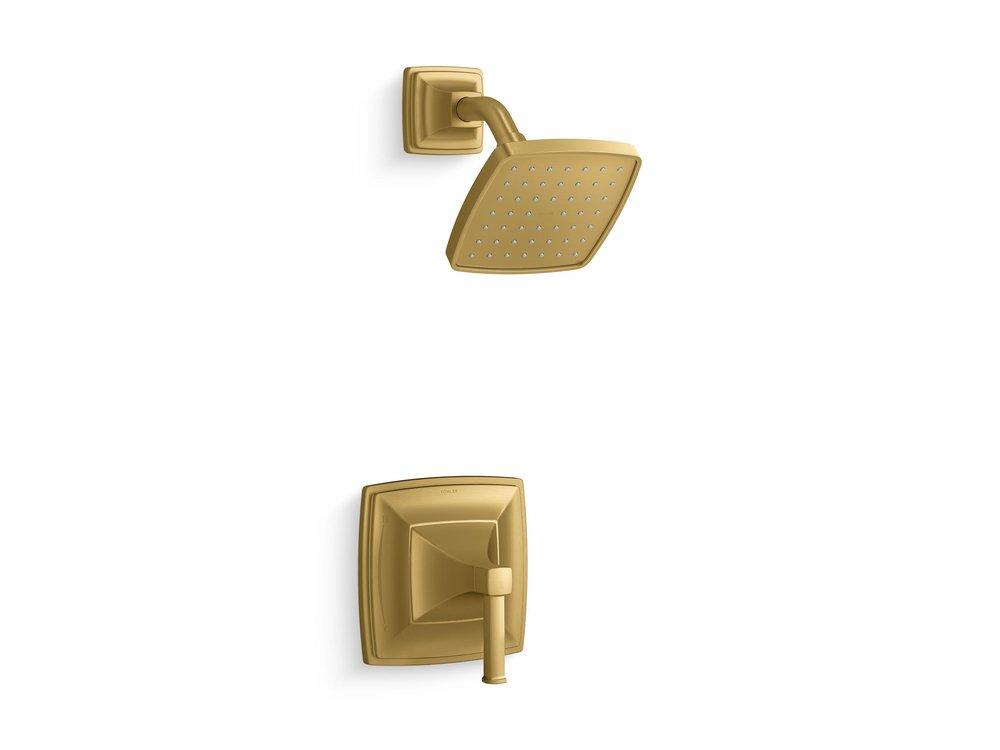 KOHLER Vibrant&reg; Brushed Moderne Brass Single Handle Single Function Shower Faucet (Trim Only) 