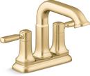 KOHLER Vibrant Brushed Moderne Brass Two Handle Centerset Bathroom Sink Faucet 