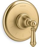 KOHLER Vibrant&reg; Brushed Moderne Brass Thermostatic Valve Trim with Lever Handle 