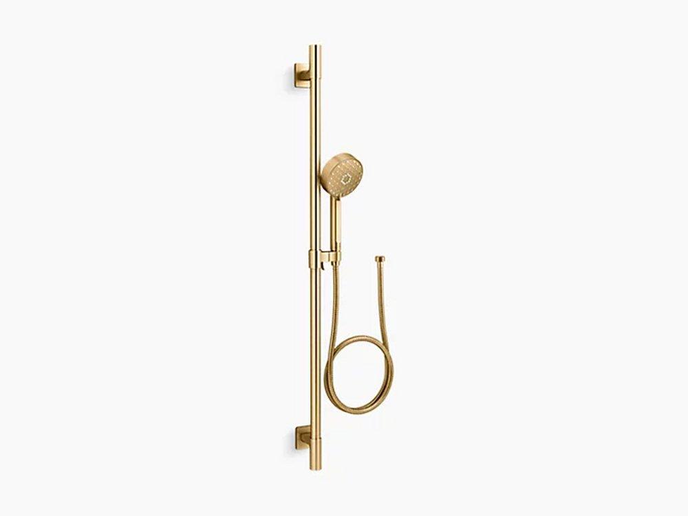 KOHLER Vibrant&reg; Brushed Moderne Brass Multi Function Hand Shower 