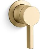 Wall Mount Bathroom Faucet Lever Handle in Vibrant Brushed Moderne Brass