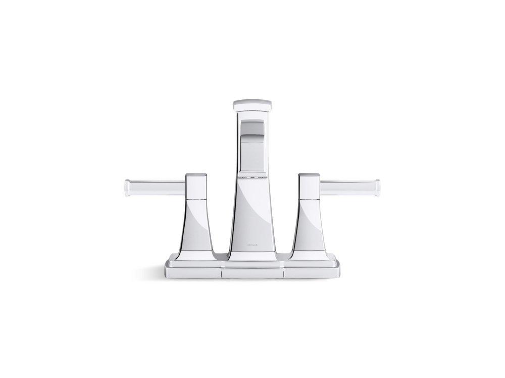 KOHLER Vibrant Brushed Moderne Brass Centerset Bathroom Sink Faucet 