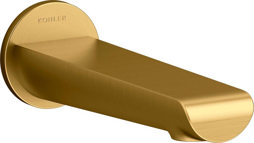 KOHLER Vibrant&reg; Brushed Moderne Brass 1/2 in. Slip x NPT Metal Spout 