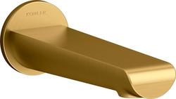 1/2 in. Slip x NPT Metal Spout in Vibrant&reg; Brushed Moderne Brass