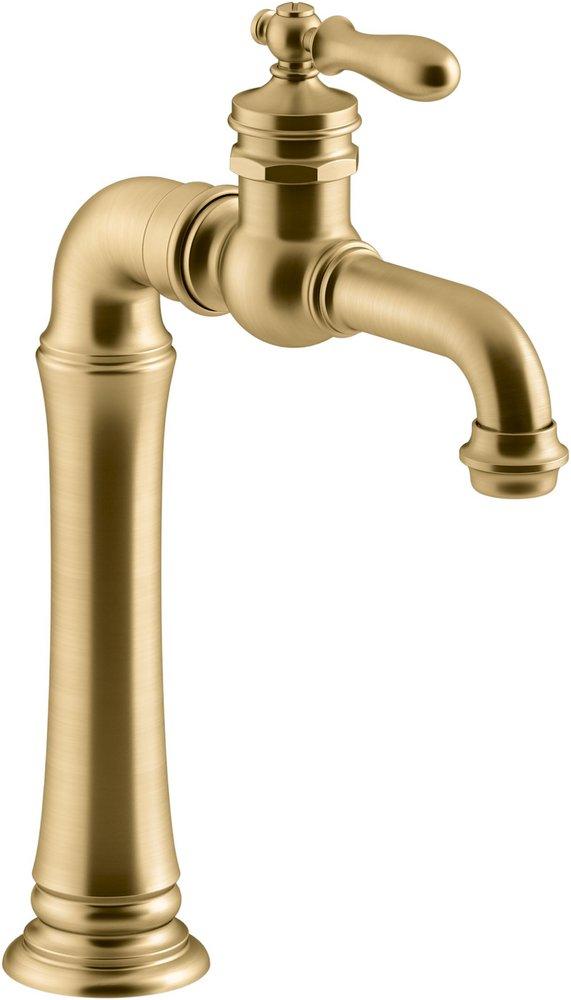 KOHLER Vibrant&reg; Brushed Moderne Brass Single Handle Lever Bar Faucet 
