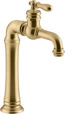 KOHLER Vibrant&reg; Brushed Moderne Brass Single Handle Lever Bar Faucet 
