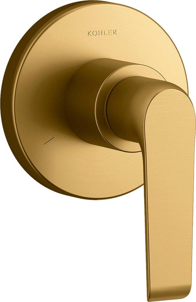 KOHLER Vibrant&reg; Brushed Moderne Brass Single Handle Multi Function Bathtub & Shower Faucet (Trim Only) 