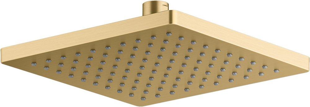 KOHLER Vibrant® Brushed Moderne Brass Single Function Rain Showerhead 