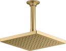KOHLER Vibrant® Brushed Moderne Brass Single Function Rain Showerhead 