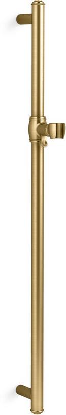 Shower Rail in Vibrant® Brushed Moderne Brass