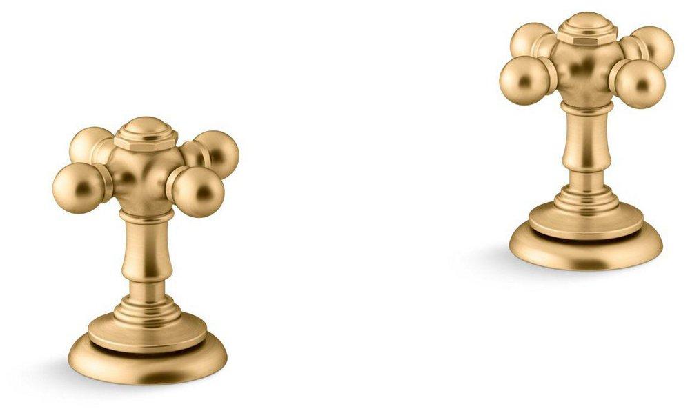 KOHLER Vibrant&reg; Brushed Moderne Brass Two Handle Bathtub & Shower Faucet (Trim Only) 