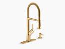 KOHLER Vibrant&reg; Brushed Moderne Brass Kitchen Faucet 
