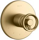 Single Handle Thermostatic Valve Trim in Vibrant® Brushed Moderne Brass