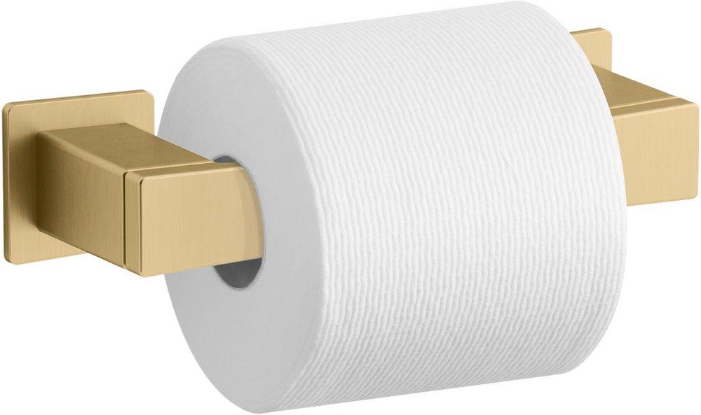 KOHLER Vibrant&reg; Brushed Moderne Brass Wall Toilet Tissue Holder 