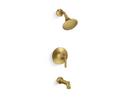 KOHLER Vibrant&reg; Brushed Moderne Brass Single Handle Single Function Bathtub & Shower Faucet (Trim Only) 