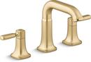 KOHLER Vibrant Brushed Moderne Brass Two Handle Widespread Bathroom Sink Faucet 