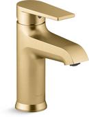 KOHLER Vibrant Brushed Moderne Brass Single Handle Monoblock Bathroom Sink Faucet 
