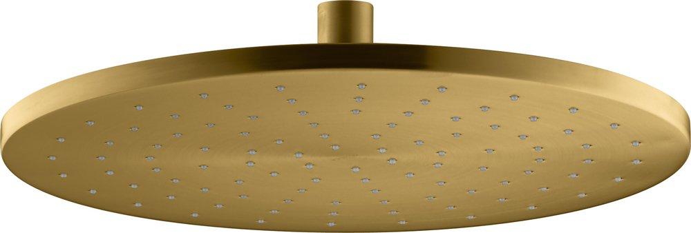 KOHLER Vibrant&reg; Brushed Moderne Brass Single Rain Showerhead 