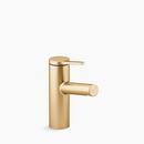 KOHLER Vibrant&trade; Brushed Moderne Brass Single Handle Monoblock Bathroom Sink Faucet with Pop-Up Drain Assembly 