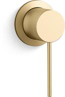Wall mount Bathroom Faucet Pin Handle in Vibrant Brushed Moderne Brass