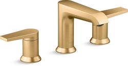 Two Handle Widespread Bathroom Sink Faucet in Vibrant&reg; Brushed Moderne Brass