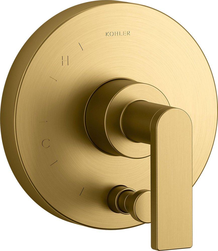 KOHLER Vibrant&reg; Brushed Moderne Brass Single Handle Bathtub & Shower Faucet Trim Only 