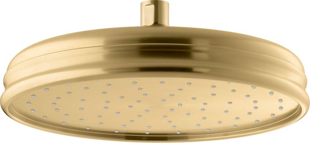 KOHLER Vibrant Brushed Moderne Brass Single Function Rain Showerhead 