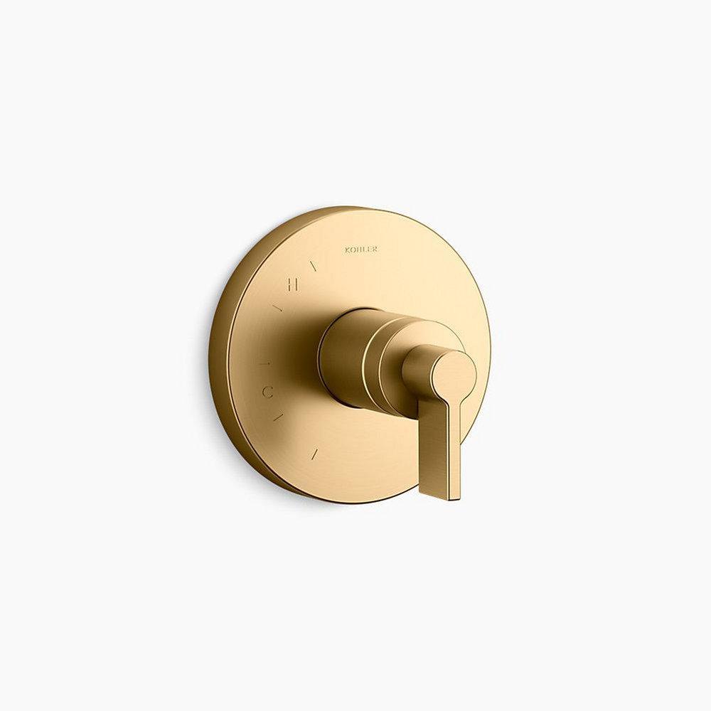 KOHLER Vibrant&reg; Brushed Moderne Brass Single Handle Bathtub & Shower Faucet (Trim Only) 