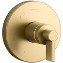 KOHLER Vibrant Brushed Moderne Brass Single Handle Pressure Balancing Valve Trim 