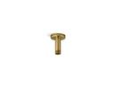 3 in. Ceiling-Mount Rainhead Arm and Flange in Vibrant Brushed Moderne Brass