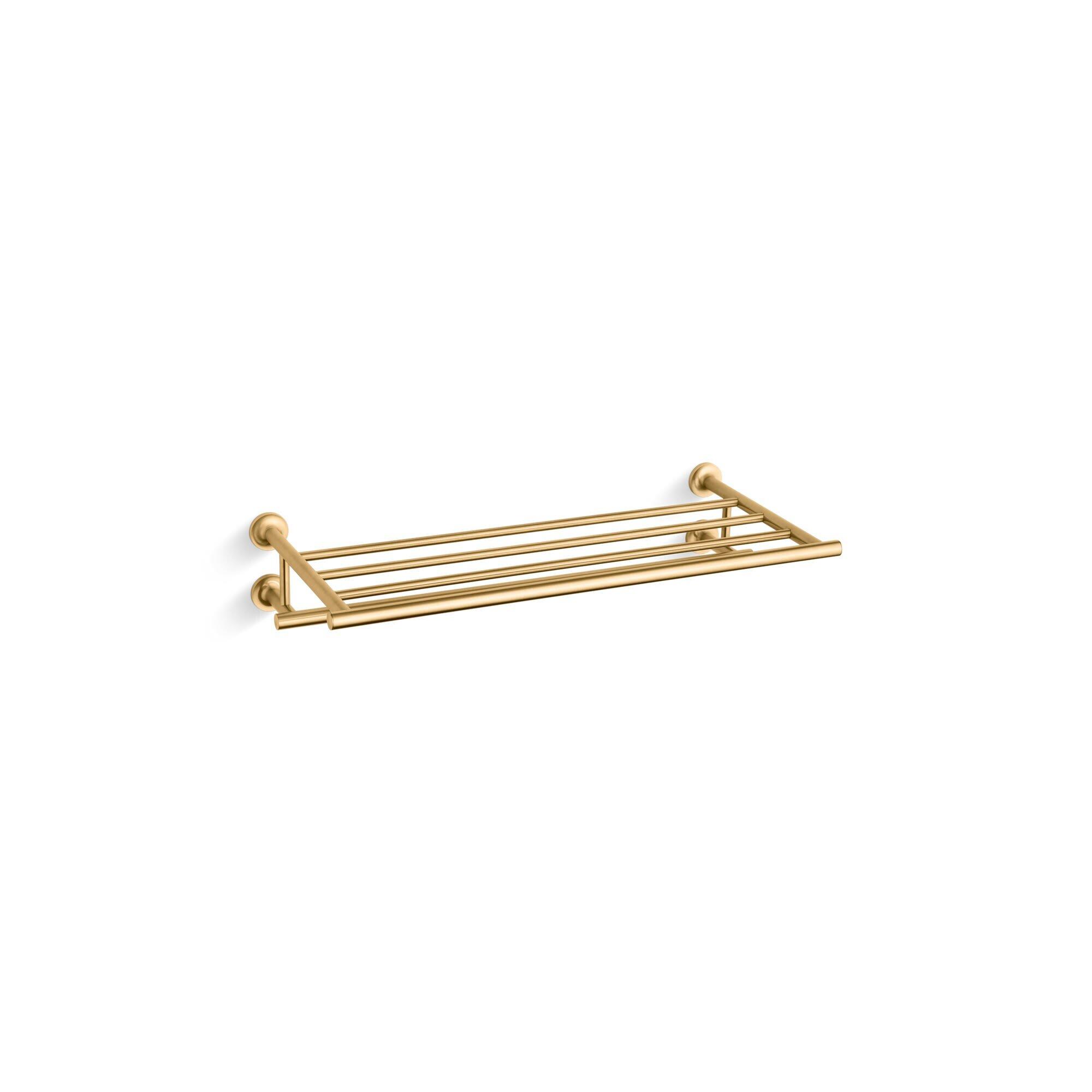 KOHLER Vibrant Brushed Moderne Brass 24 in. Towel Holder 