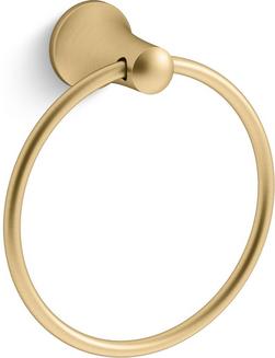 Round Closed Towel Ring in Vibrant&reg; Brushed Moderne Brass