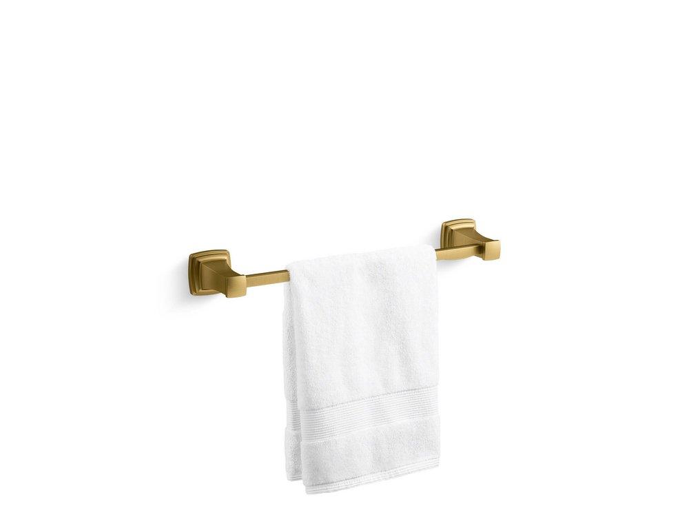 KOHLER Vibrant&reg; Brushed Moderne Brass 18 in. Towel Bar 