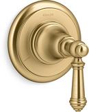 KOHLER Vibrant&reg; Brushed Moderne Brass Transfer Valve Trim with Single Lever Handle 