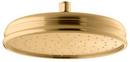 KOHLER Vibrant&reg; Brushed Moderne Brass Single Function Rain Showerhead 