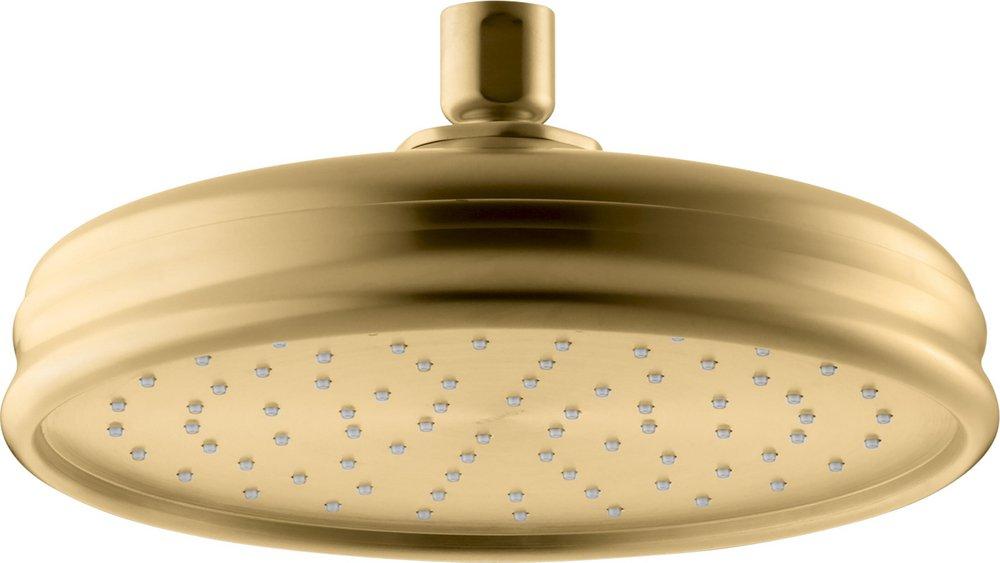 KOHLER Vibrant&reg; Brushed Moderne Brass Single Function Rain Showerhead 