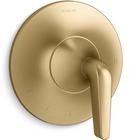 Single Handle Thermostatic Valve Trim in Vibrant® Brushed Moderne Brass