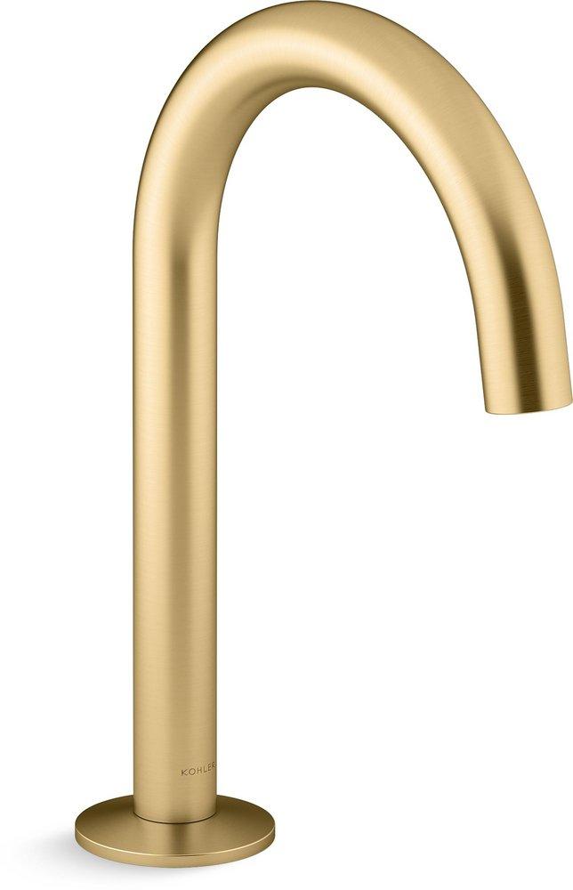 KOHLER Vibrant Brushed Moderne Brass No Handle Widespread Bathroom Sink Faucet Handles Sold Separately 