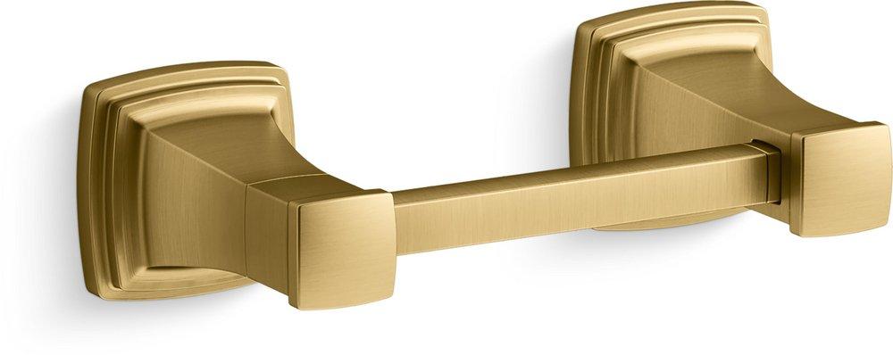 KOHLER Vibrant&reg; Brushed Moderne Brass Wall Toilet Tissue Holder 