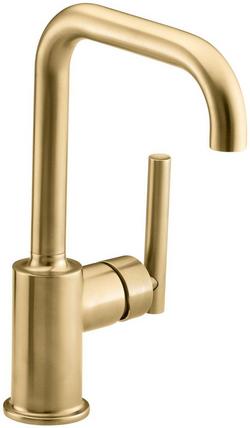 Single Handle Bar Faucet in Vibrant&reg; Brushed Moderne Brass