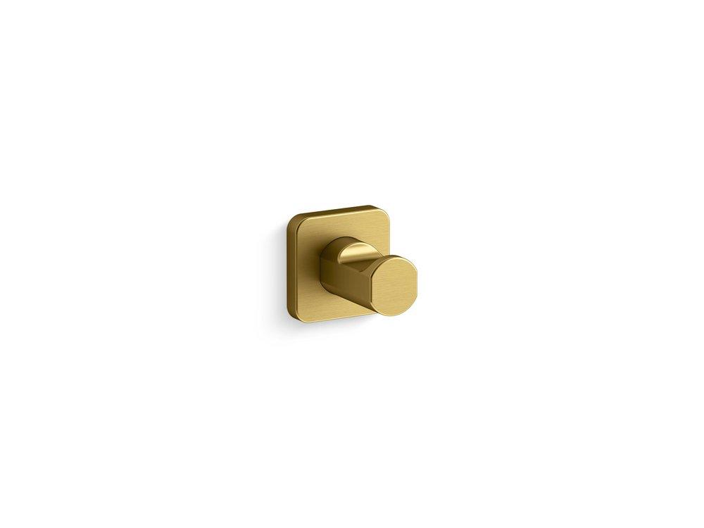 KOHLER Vibrant Brushed Moderne Brass 1-Hook Robe Hook 