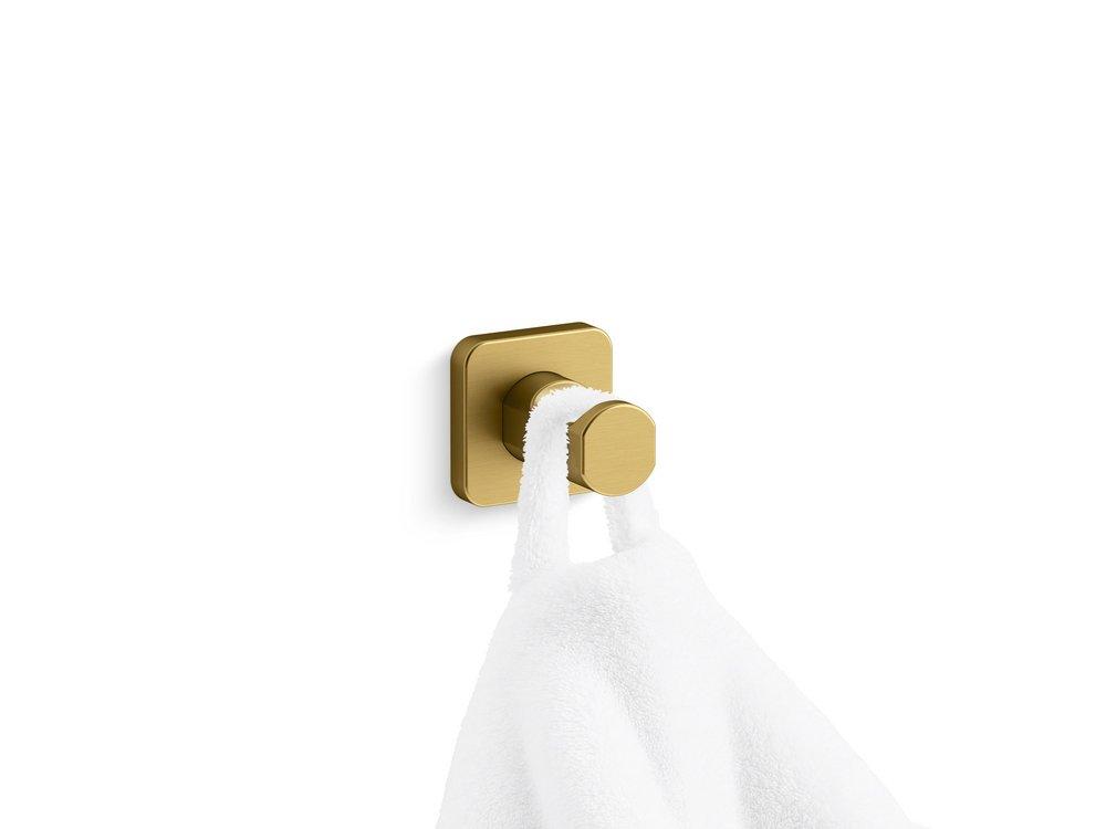 KOHLER Vibrant&reg; Brushed Moderne Brass 1-Hook Robe Hook 