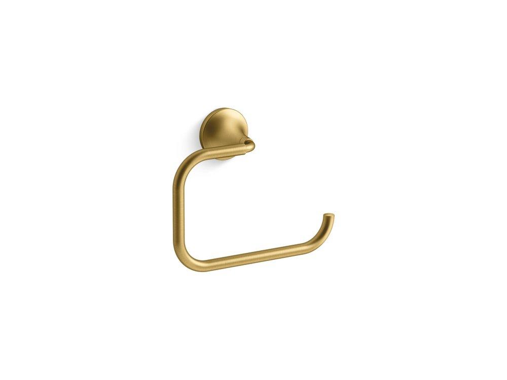 KOHLER Vibrant® Brushed Moderne Brass Rectangular Open Towel Ring 