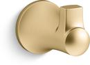 1-Hook Robe Hook in Vibrant® Brushed Moderne Brass